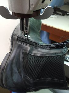 乗馬ブーツ ファスナー交換・ステッチ・オイルメンテナンス　縫製160306RTH