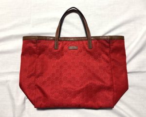 GUCCI トートバッグ 開口部革テープ縫い付け 190325O