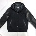 Stussy スタジャン合皮袖を皮革袖へ作り変え 230129O
