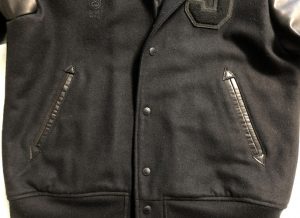 Stussy スタジャン合皮袖を皮革袖へ作り変え 230129O