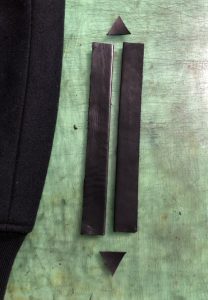 Stussy スタジャン合皮袖を皮革袖へ作り変え 230129O