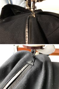 Stussy スタジャン合皮袖を皮革袖へ作り変え 230129O