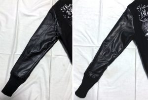ブラックフレイム スタジャン合皮袖を皮革袖に作り変え ブラックフレイム スタジャン合皮袖を皮革袖に作り変え 230405Y