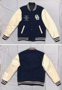 中日ドラゴンズ スタジャン 合皮袖を皮革袖に作り変え 230417A