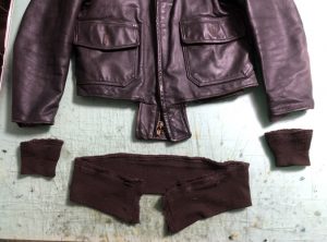 ブリルブロス G-1 袖・裾リブ交換 230429T