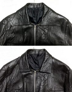 クラフトレザー　リサイズ　襟リフォーム　230510S