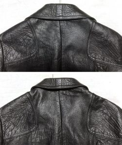 クラフトレザー　リサイズ　襟リフォーム　230510S