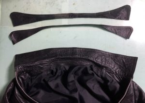 クラフトレザー　リサイズ　襟リフォーム　230510S