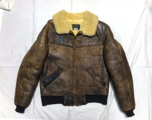 アヴィレックス ムートンジャケット 袖・裾リブ交換・オイルメンテナンス 230513K