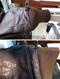 G-1 フライトジャケット 袖・裾リブ交換 230617A