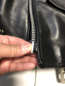 ショット 618サイズ直し・アジャスターベルト取外し・ファスナー交換 230621N