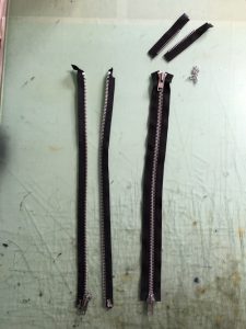 ショット 618サイズ直し・アジャスターベルト取外し・ファスナー交換 230621N