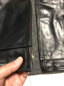 エアロレザー ハイウェイマン ファスナー交換 230628H